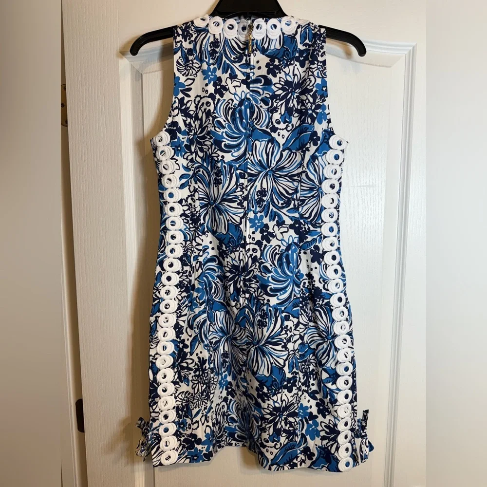 Lilly Pulitzer Blue Halter Sheath Mini Dress - Picture 2 of 9